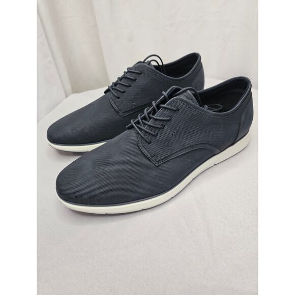 Alfani Men's Dalton Textured Faux-Leather Blue Size 8M NWT - Picture 1 of 8